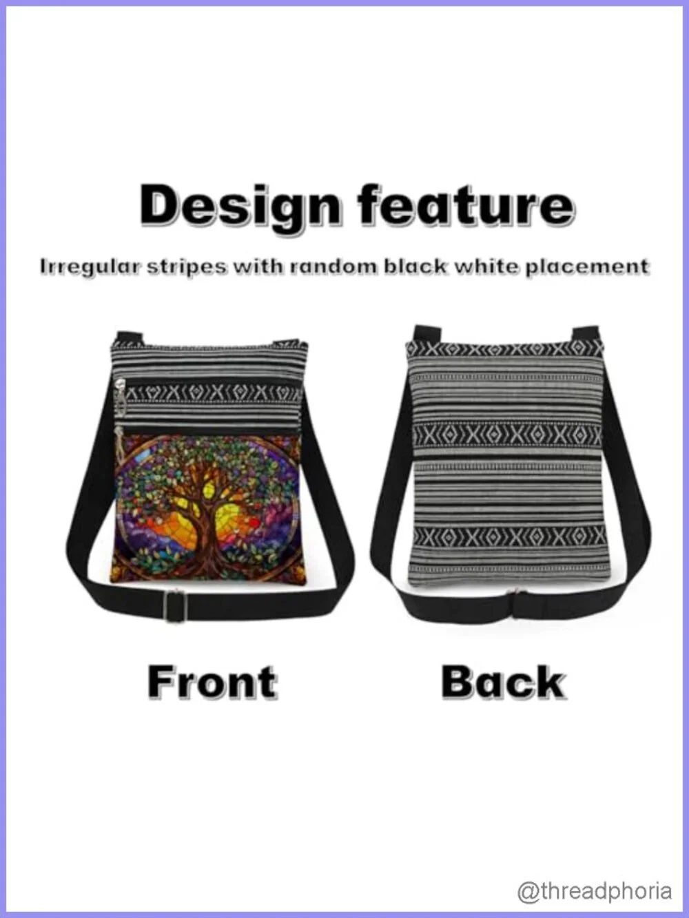 Polyester Crossbody Bag Adjustable Strap Unisex Travel Purse